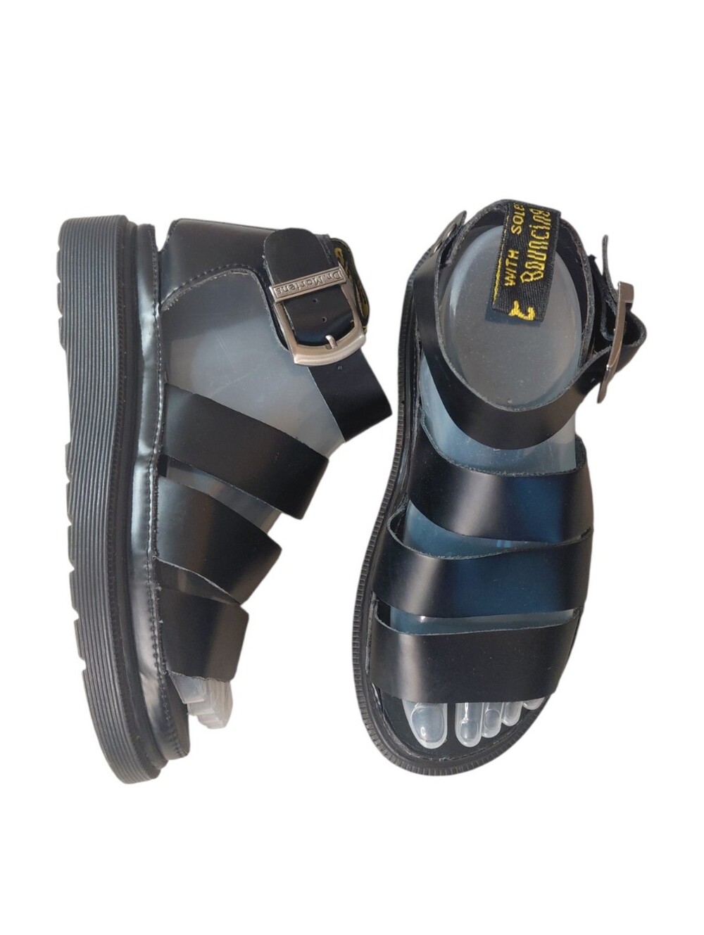 Dr. Martens Black Leather Gladiator Sandals Women's Size 6
